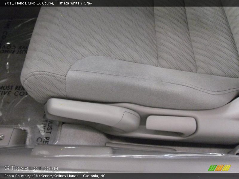 Taffeta White / Gray 2011 Honda Civic LX Coupe