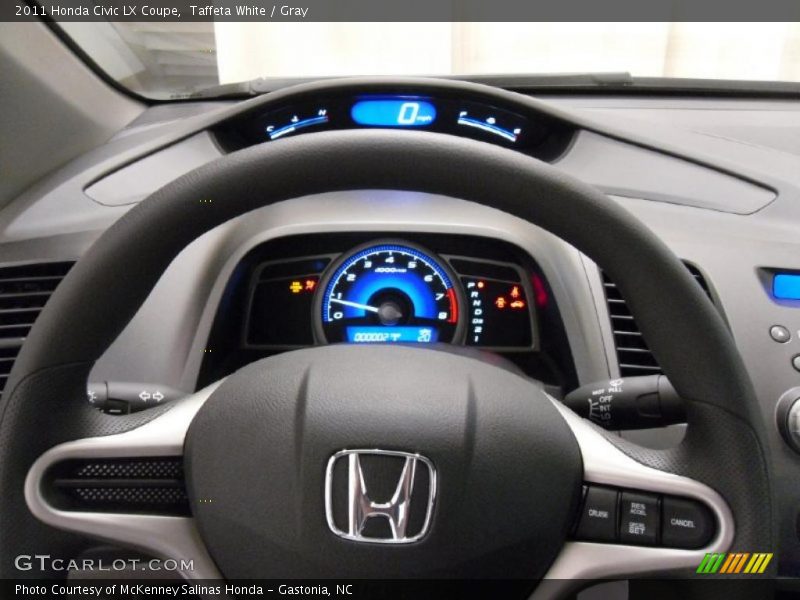 Taffeta White / Gray 2011 Honda Civic LX Coupe