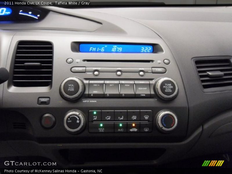 Taffeta White / Gray 2011 Honda Civic LX Coupe