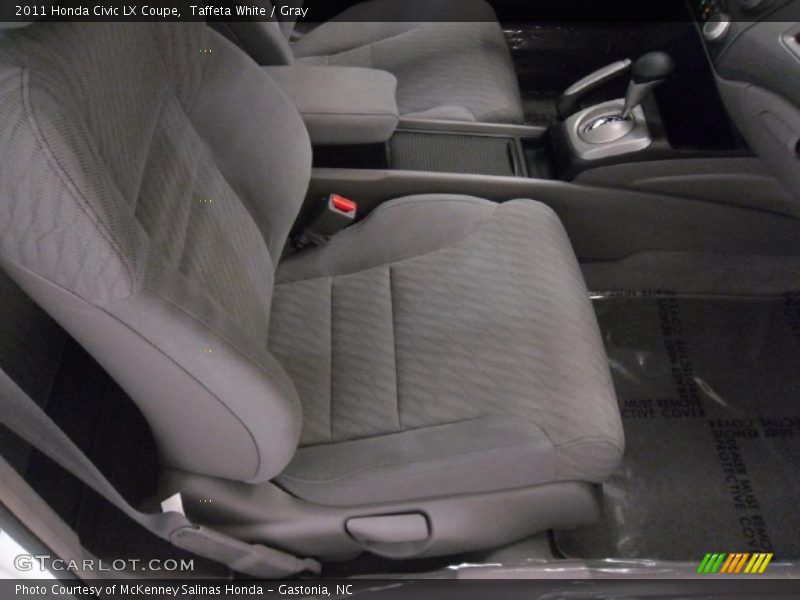 Taffeta White / Gray 2011 Honda Civic LX Coupe