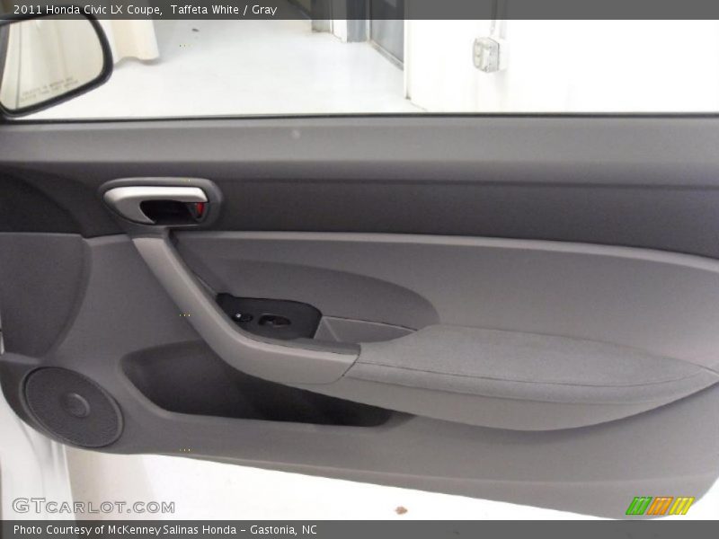 Taffeta White / Gray 2011 Honda Civic LX Coupe