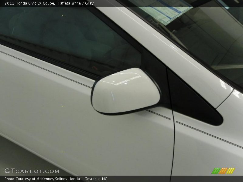 Taffeta White / Gray 2011 Honda Civic LX Coupe