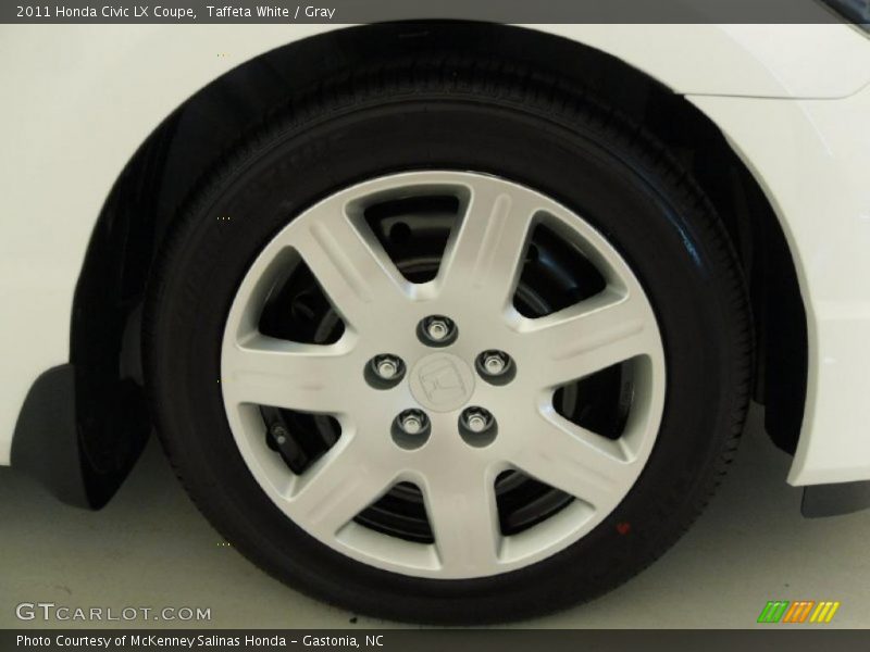 Taffeta White / Gray 2011 Honda Civic LX Coupe