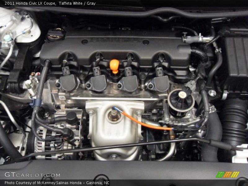 Taffeta White / Gray 2011 Honda Civic LX Coupe