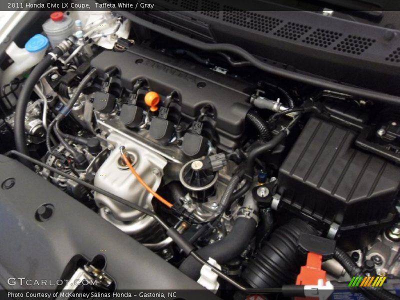 Taffeta White / Gray 2011 Honda Civic LX Coupe