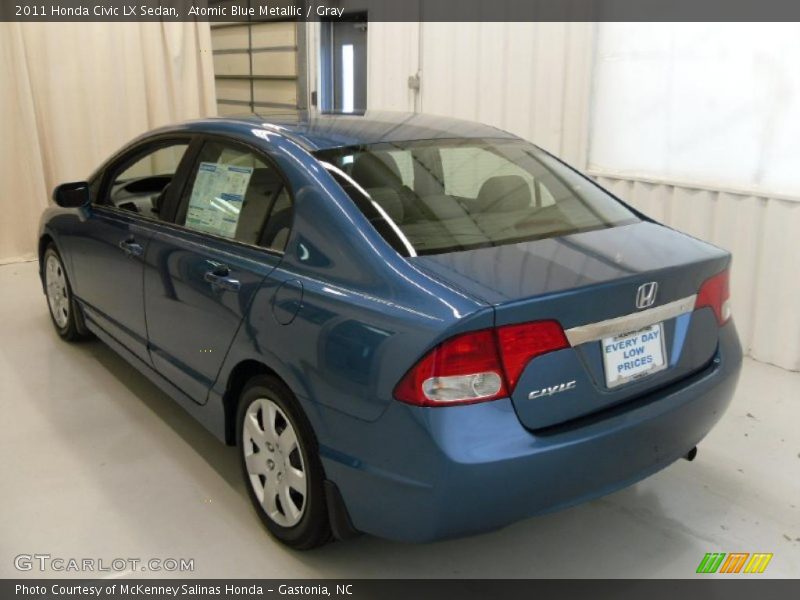 Atomic Blue Metallic / Gray 2011 Honda Civic LX Sedan
