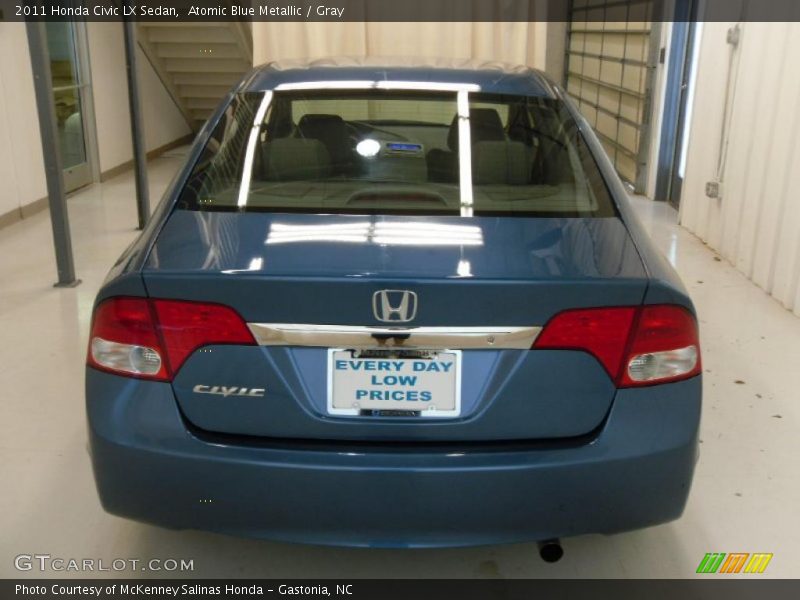 Atomic Blue Metallic / Gray 2011 Honda Civic LX Sedan