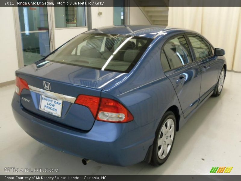 Atomic Blue Metallic / Gray 2011 Honda Civic LX Sedan