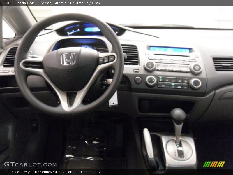 Atomic Blue Metallic / Gray 2011 Honda Civic LX Sedan