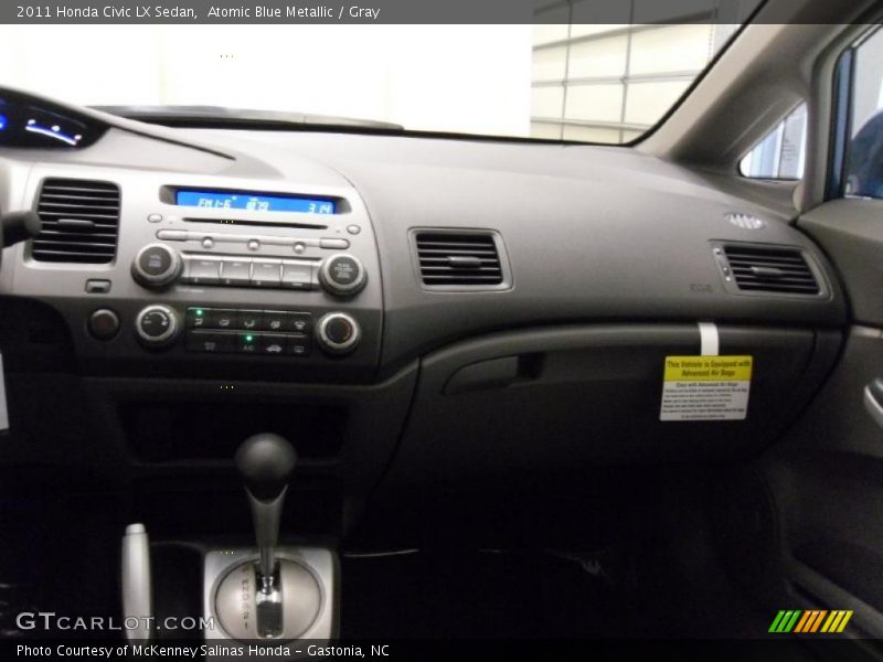 Atomic Blue Metallic / Gray 2011 Honda Civic LX Sedan