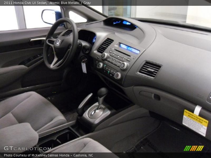Atomic Blue Metallic / Gray 2011 Honda Civic LX Sedan