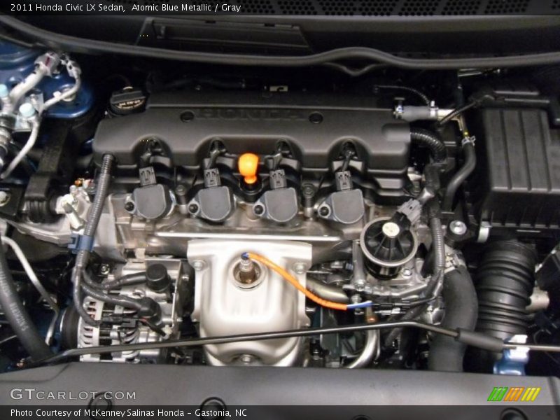 Atomic Blue Metallic / Gray 2011 Honda Civic LX Sedan