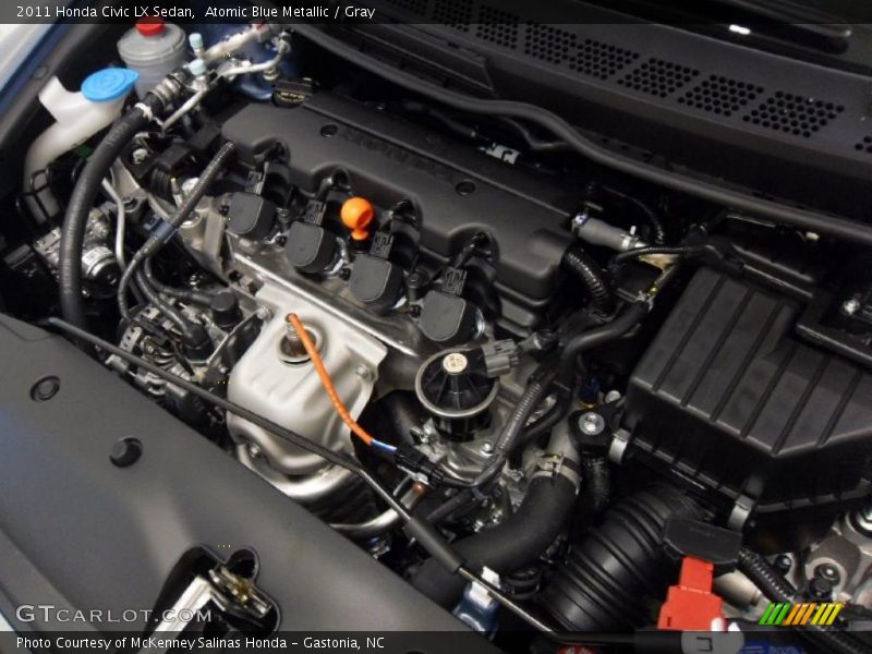 Atomic Blue Metallic / Gray 2011 Honda Civic LX Sedan