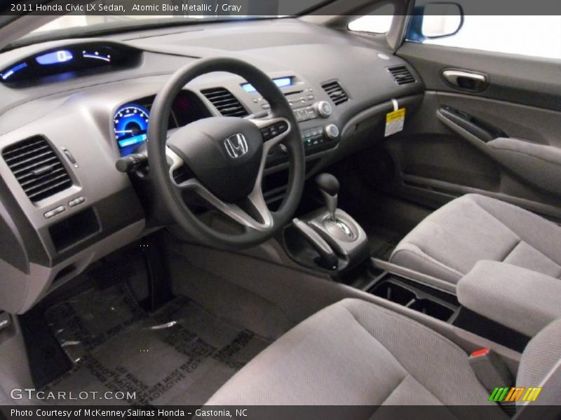 Atomic Blue Metallic / Gray 2011 Honda Civic LX Sedan