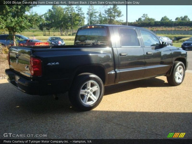 Brilliant Black / Dark Slate Gray/Medium Slate Gray 2008 Dodge Dakota Big Horn Crew Cab 4x4