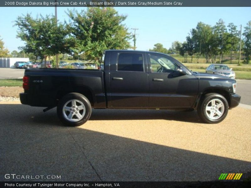 Brilliant Black / Dark Slate Gray/Medium Slate Gray 2008 Dodge Dakota Big Horn Crew Cab 4x4