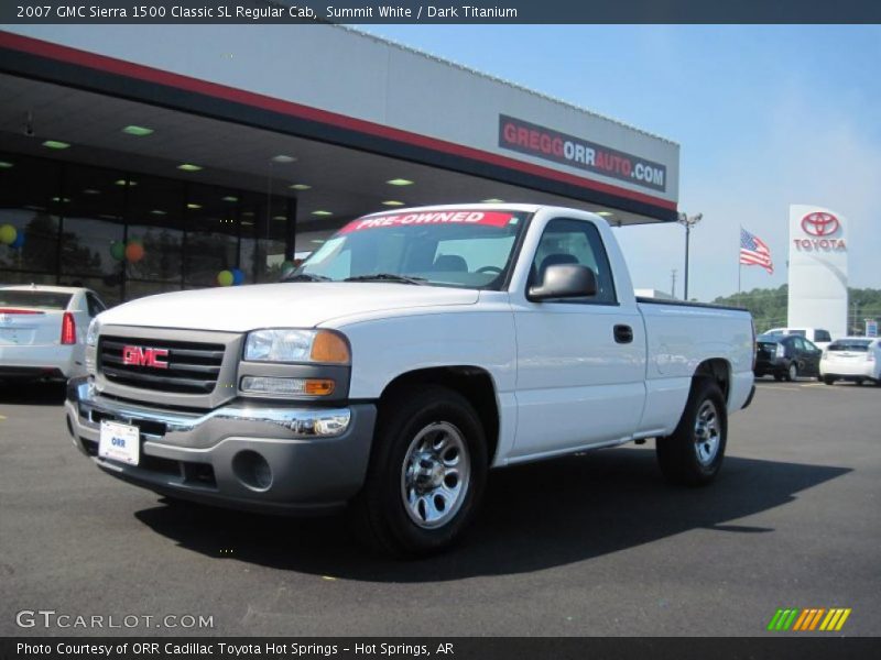 Summit White / Dark Titanium 2007 GMC Sierra 1500 Classic SL Regular Cab