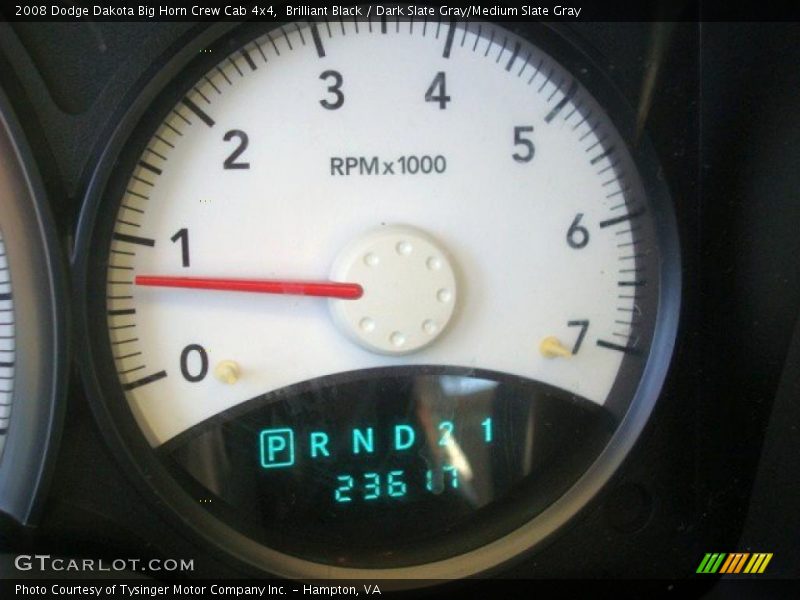 Brilliant Black / Dark Slate Gray/Medium Slate Gray 2008 Dodge Dakota Big Horn Crew Cab 4x4