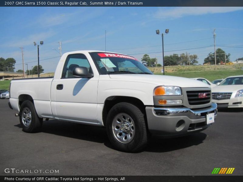 Summit White / Dark Titanium 2007 GMC Sierra 1500 Classic SL Regular Cab