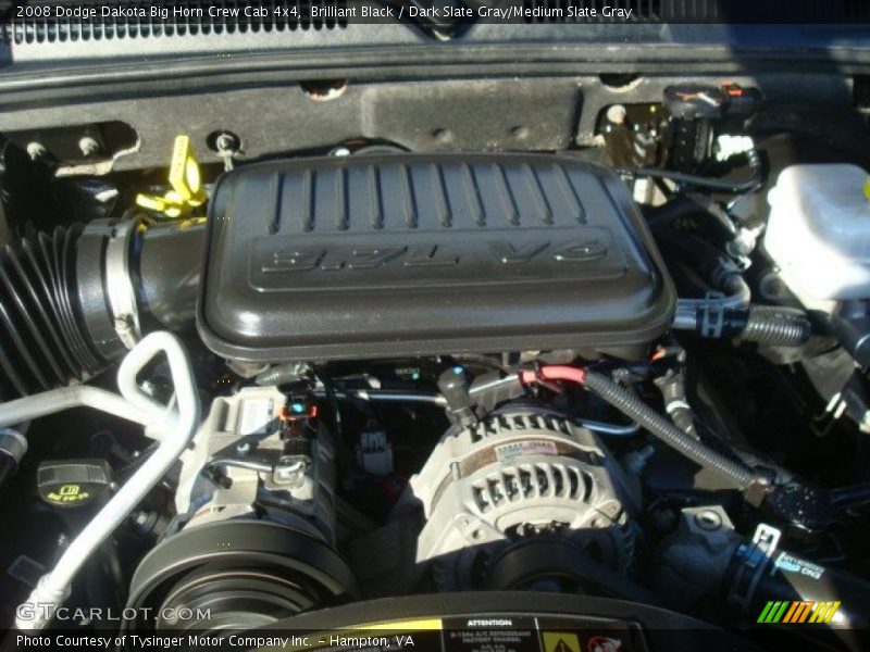 Brilliant Black / Dark Slate Gray/Medium Slate Gray 2008 Dodge Dakota Big Horn Crew Cab 4x4