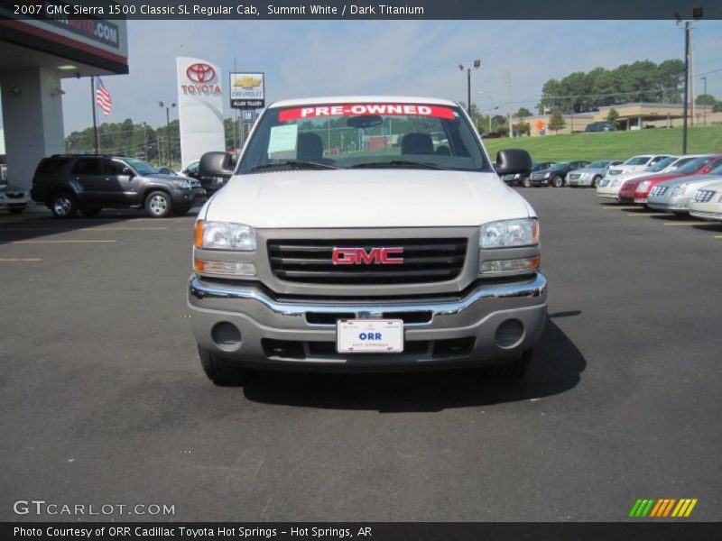 Summit White / Dark Titanium 2007 GMC Sierra 1500 Classic SL Regular Cab