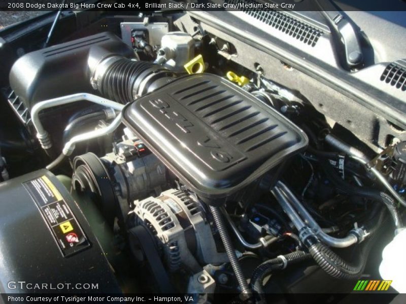Brilliant Black / Dark Slate Gray/Medium Slate Gray 2008 Dodge Dakota Big Horn Crew Cab 4x4