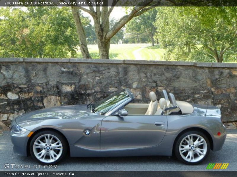 Space Grey Metallic / Beige 2008 BMW Z4 3.0i Roadster