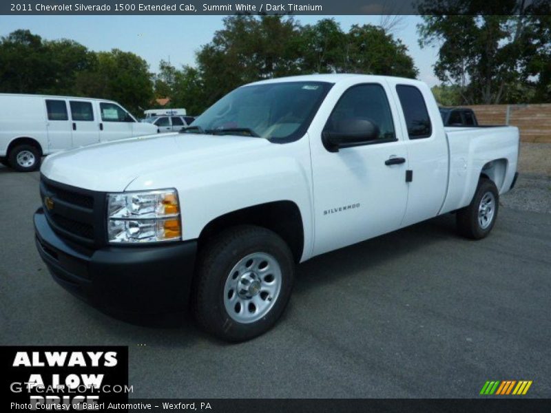 Summit White / Dark Titanium 2011 Chevrolet Silverado 1500 Extended Cab