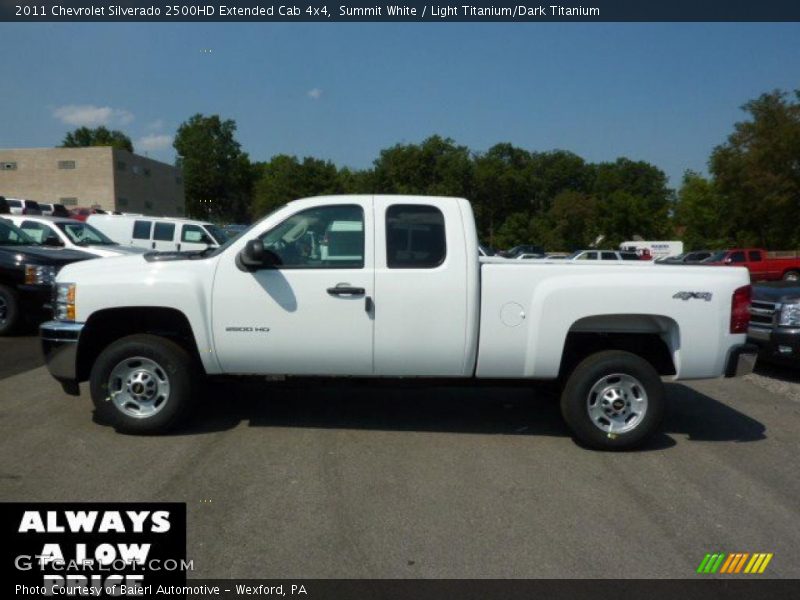 Summit White / Light Titanium/Dark Titanium 2011 Chevrolet Silverado 2500HD Extended Cab 4x4