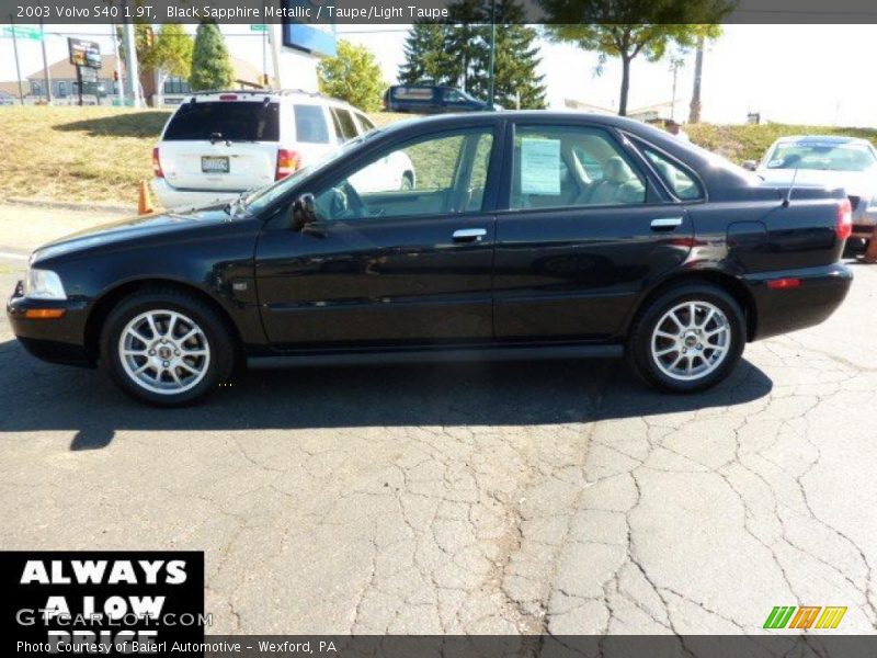 Black Sapphire Metallic / Taupe/Light Taupe 2003 Volvo S40 1.9T