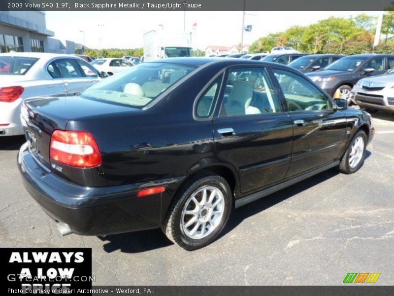Black Sapphire Metallic / Taupe/Light Taupe 2003 Volvo S40 1.9T