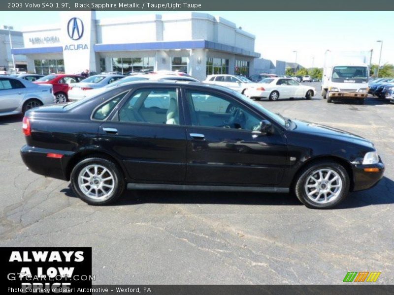 Black Sapphire Metallic / Taupe/Light Taupe 2003 Volvo S40 1.9T