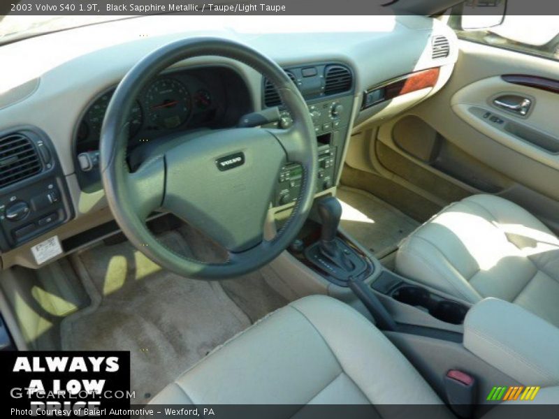 Black Sapphire Metallic / Taupe/Light Taupe 2003 Volvo S40 1.9T