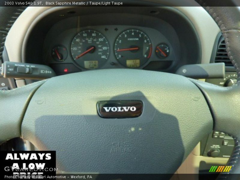 Black Sapphire Metallic / Taupe/Light Taupe 2003 Volvo S40 1.9T