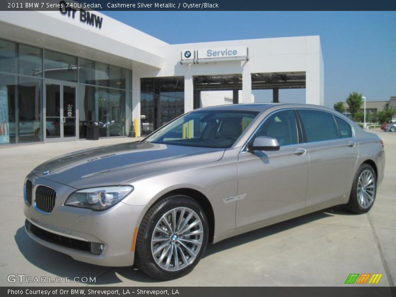 Cashmere Silver Metallic / Oyster/Black 2011 BMW 7 Series 740Li Sedan