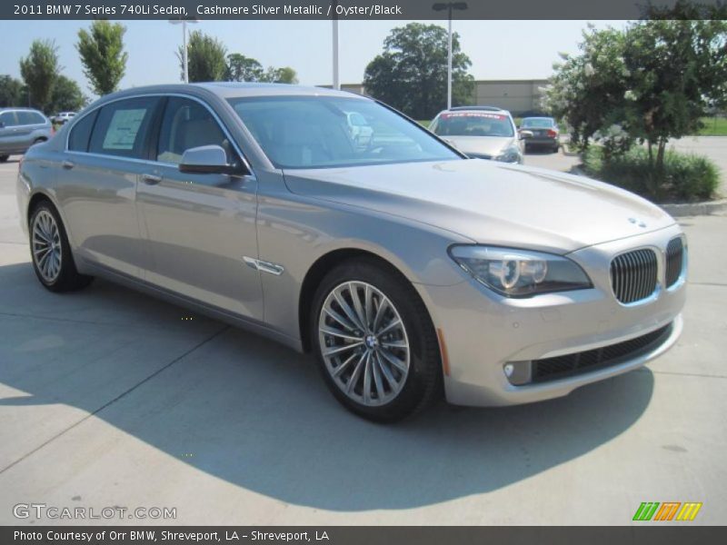 Cashmere Silver Metallic / Oyster/Black 2011 BMW 7 Series 740Li Sedan