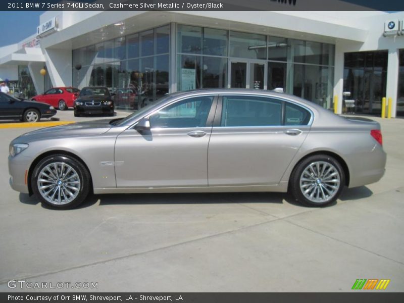 Cashmere Silver Metallic / Oyster/Black 2011 BMW 7 Series 740Li Sedan