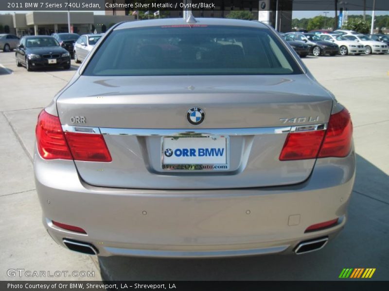 Cashmere Silver Metallic / Oyster/Black 2011 BMW 7 Series 740Li Sedan