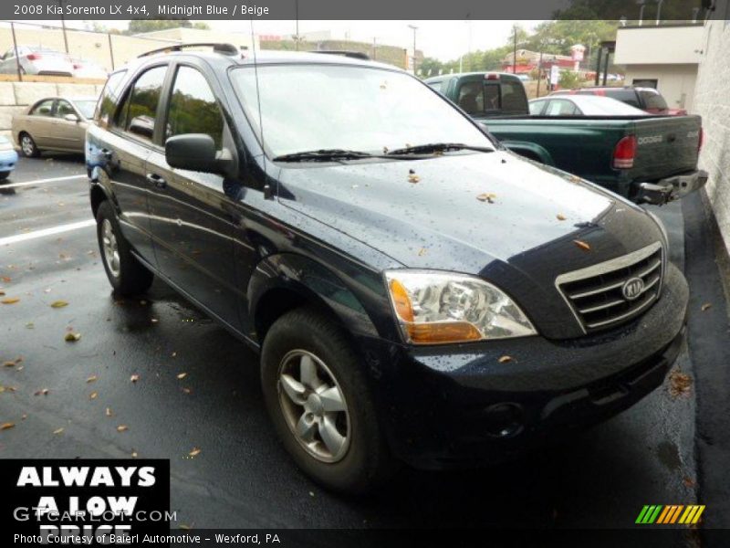 Midnight Blue / Beige 2008 Kia Sorento LX 4x4