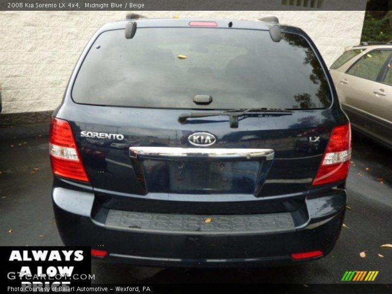 Midnight Blue / Beige 2008 Kia Sorento LX 4x4