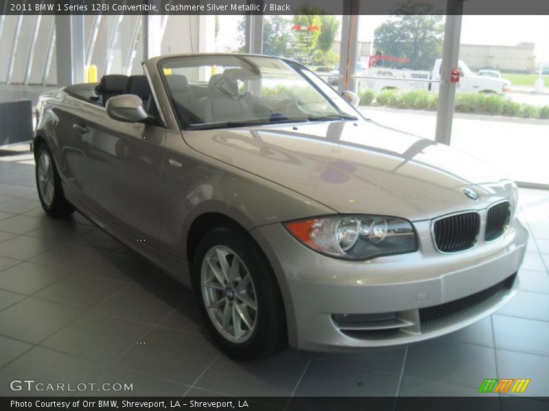 Cashmere Silver Metallic / Black 2011 BMW 1 Series 128i Convertible