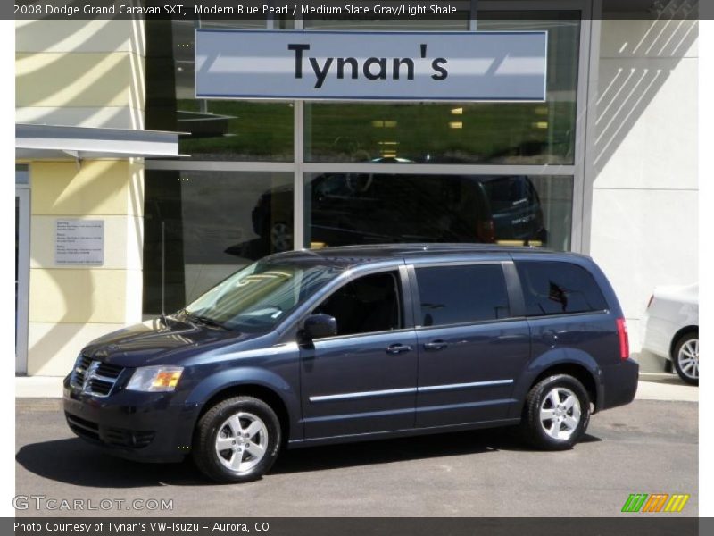 Modern Blue Pearl / Medium Slate Gray/Light Shale 2008 Dodge Grand Caravan SXT