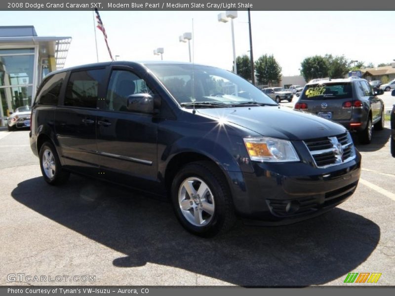 Modern Blue Pearl / Medium Slate Gray/Light Shale 2008 Dodge Grand Caravan SXT
