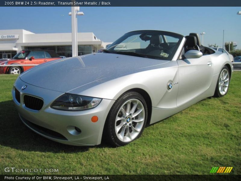Titanium Silver Metallic / Black 2005 BMW Z4 2.5i Roadster