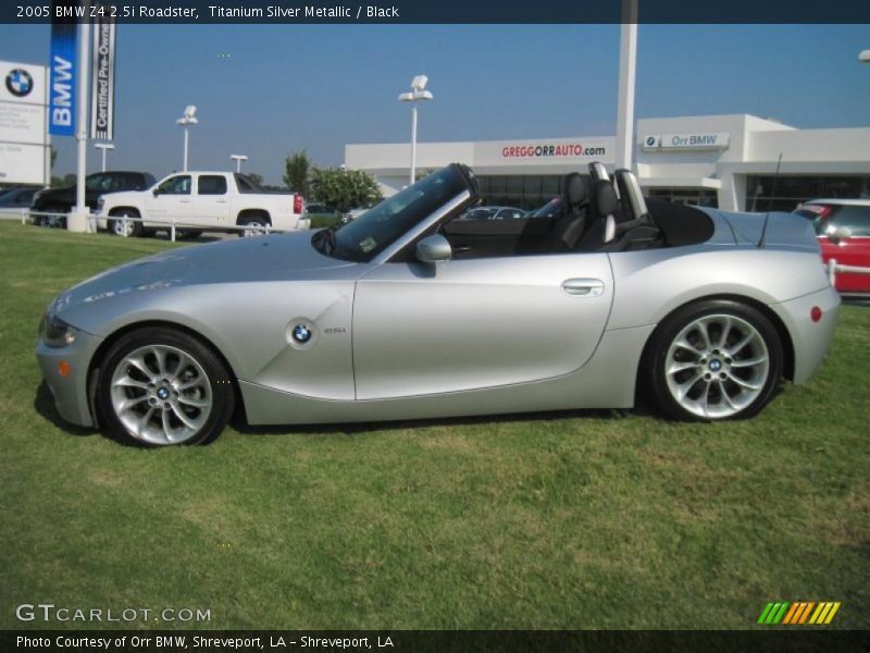 Titanium Silver Metallic / Black 2005 BMW Z4 2.5i Roadster