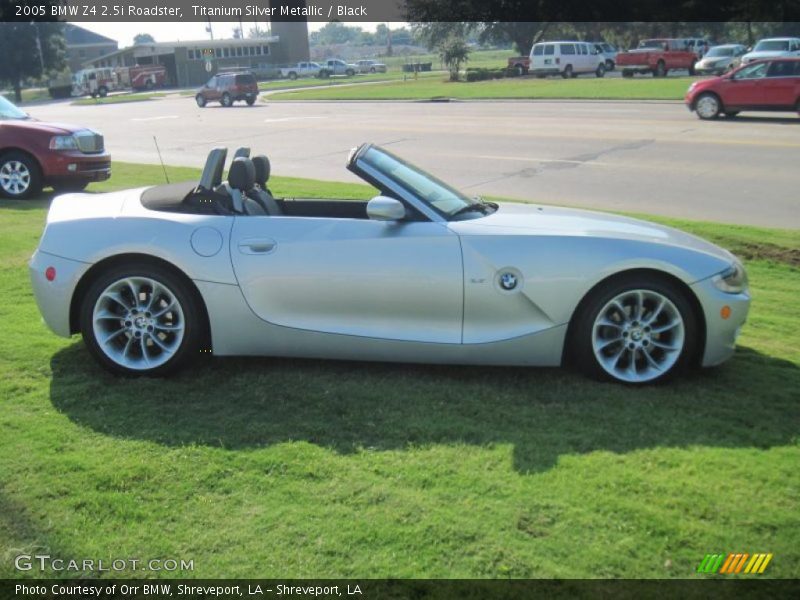 Titanium Silver Metallic / Black 2005 BMW Z4 2.5i Roadster