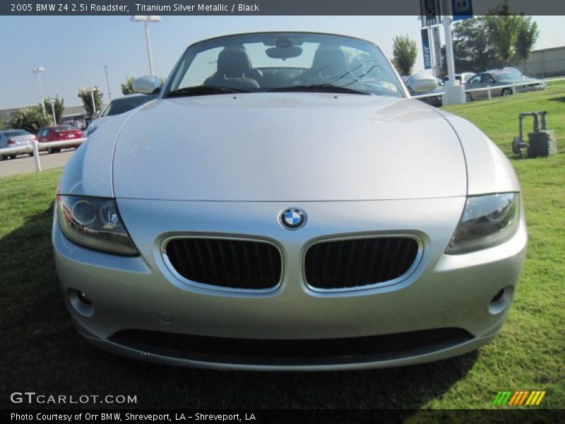 Titanium Silver Metallic / Black 2005 BMW Z4 2.5i Roadster