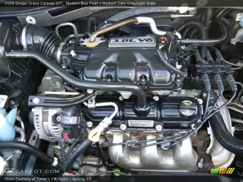 Modern Blue Pearl / Medium Slate Gray/Light Shale 2008 Dodge Grand Caravan SXT