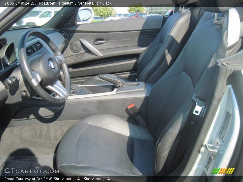 Titanium Silver Metallic / Black 2005 BMW Z4 2.5i Roadster