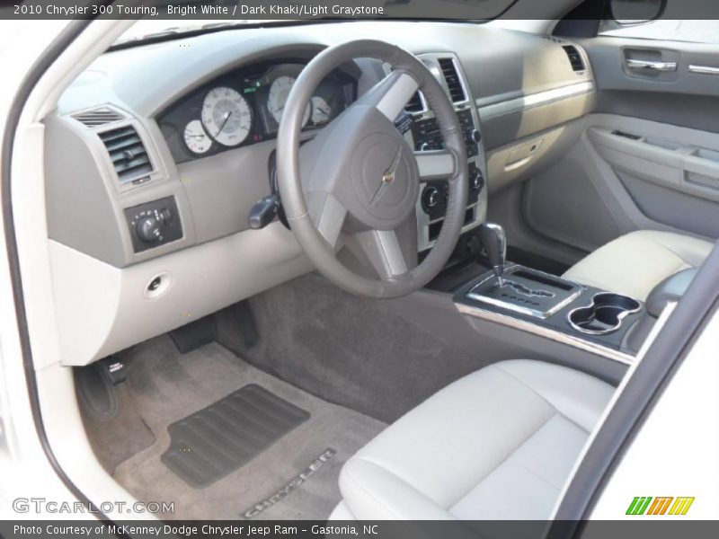 Bright White / Dark Khaki/Light Graystone 2010 Chrysler 300 Touring